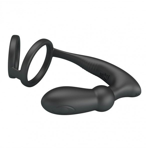 PRETTY LOVE - Emoni Vibrating Penis Sleeve Ring (Chargeable - Black)